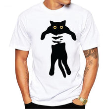 Load image into Gallery viewer, Funny Cat In Pocket Design T-Shirt