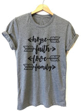 Load image into Gallery viewer, Hope Faith Love Family Shirt