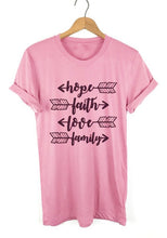 Load image into Gallery viewer, Hope Faith Love Family Shirt