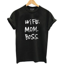 Load image into Gallery viewer, Wife Mom Boss Print T-shirt