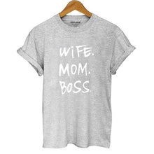 Load image into Gallery viewer, Wife Mom Boss Print T-shirt