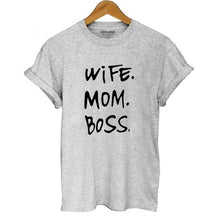 Load image into Gallery viewer, Wife Mom Boss Print T-shirt