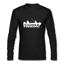 Load image into Gallery viewer, Rather Be Fishing Quotes Shirt